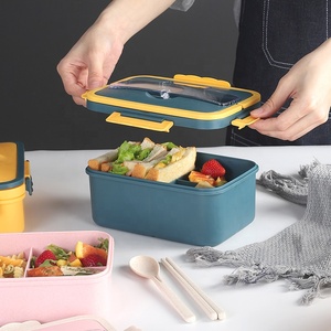 Lonchera Infantil <span class=keywords><strong>Milton</strong></span>, Lonchera Desechable Tipo Bento, Contenedores de Alimentos de Plástico con 3 Compartimentos - Product Image 5