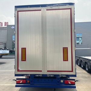 Fabrieks prijs zware last 100 ton Super Link Van Box Dolly Truck Trailer vrachttransport Van Box Truck Semi Trailer te koop - Product Image 3