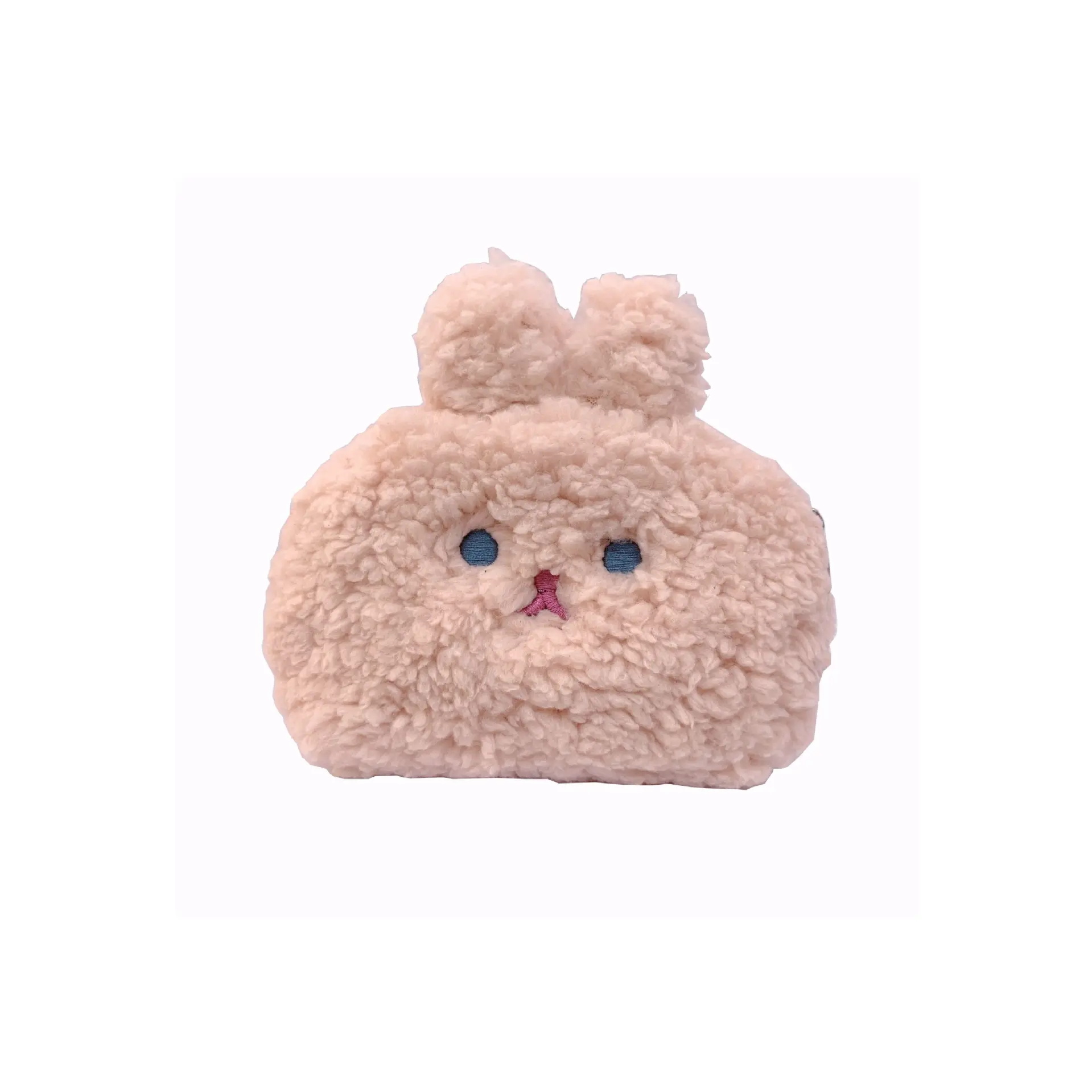 cheap cute animal embroidery rabbit gift plush mini coin purse wallet key holder girl kid toy