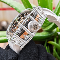 Luxuriöse Saphirglas-Uhr der 066-Serie mit Echtem Tourbillon-Uhrwerk und Leuchtanzeige Automatische Mechanische Herrenuhr