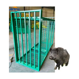Square Pipe Animal Cage Pest Control Humane Live Animal Trap Cage For Fox Badgers Porcupine Bobcat Racoon Wild Boar