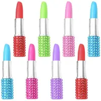 China Manufacturer Fancy Ballpoint Pen Colorful Novelty Mini Crystal Lipstick Pen For Gift