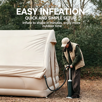 Tente Gonflable à Montage Rapide Automatique, Imperméable en Tissu Oxford, Portable, Multi-personnes, Une Porte, Quatre Saisons, Résistante aux UV