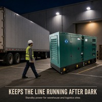 Générateur diesel silencieux Cummins 70 kW 87,5 kVA 480 V 60 Hz triphasé avec contrôleur intelligent ATS et poches pour chariots élévateurs