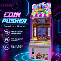 Machine à poussoir de pièces Source Factory pour zones de jeux de centre commercial, solution de machine de jeu à retour sur investissement élevé, machine à poussoir de pièces connectable