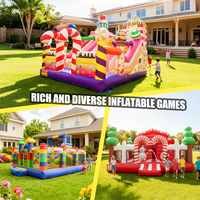 Bonbons Maison Rebond Gonflable avec Toboggan PVC Trampoline Gonflable Saut Château Gonflable Château Gonflable pour Enfants