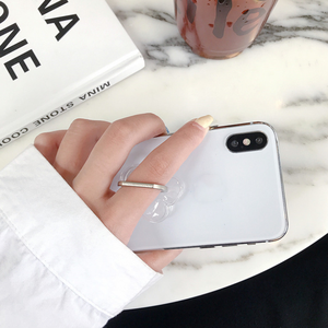 Pc Trong Suốt Xoay 360 Độ Điện Thoại Di Động Finger Grip Vòng Đứng - Product Image 6