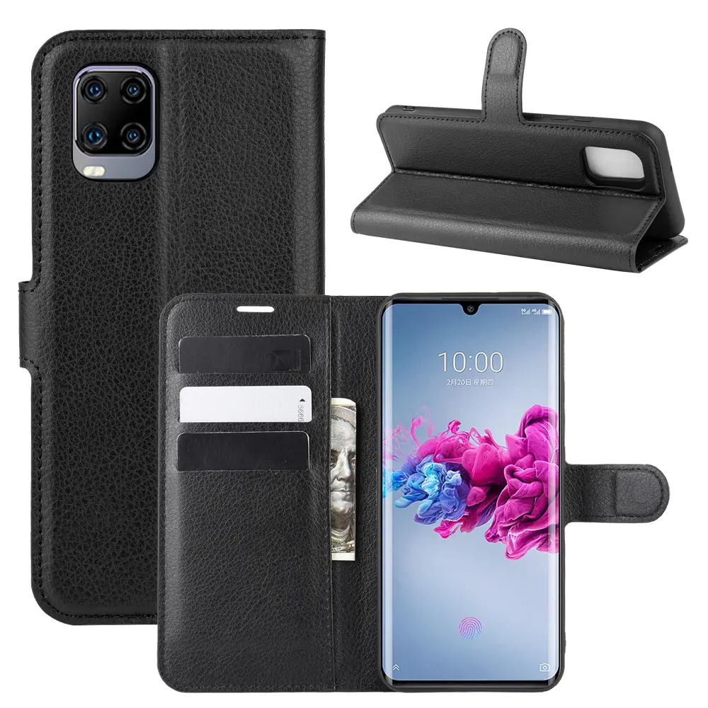 For ZTE Axon 11 5G Case Leather Phone CoverためZTE Axon 11 Cover Mobile Leather Phone Case Stand Mobile Back Cover Holder Case