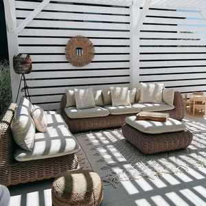 Ensemble de meubles de patio personnalisables résistant aux intempéries, en rotin imperméable, meubles de jardin en rotin, meubles d'extérieur en aluminium - Product Image 2