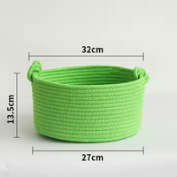 Panier de rangement multifonctionnel écologique en tissu de coton pliable pour les collations, les vêtements, les jouets, les cosmétiques