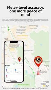 Localizador GPS Antipérdida para Mascotas, Perros y Gatos, Bluetooth, Seguimiento en Tiempo Real con Alerta, iOS/Android Y14, Collar - Product Image 6