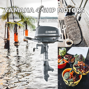 Motor fueraborda Yamaha de 4HP, 5HP, 6HP, directo de fábrica, 2 cilindros, 4 tiempos, nuevo, a gasolina, para embarcaciones de goma, fabricado en China. - Product Image 2