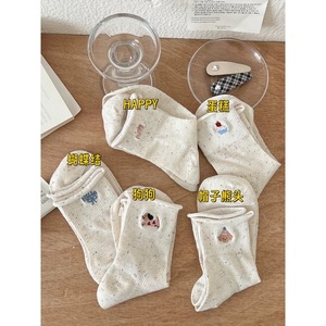 Calcetines de media pantorrilla para mujer, antiolor, absorbentes del sudor, con estampado de dibujos animados de anime, para jóvenes de 18 a 40 años - Product Image 3