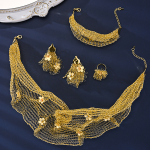 All'ingrosso Dubai 18K placcato in oro grande collezione di gioielli orecchini/collane/bracciali/anelli, sposa africana e gioielli da donna - Product Image 3
