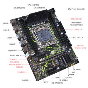 NUEVO Kit de Escritorio PANDL X99-XD4 Matx NVMe M2 WiFi6 Sata3.0 DDR4 Ram Intel <span class=keywords><strong>Xeon</strong></span> <span class=keywords><strong>E5</strong></span> 2699 V3 Combo <span class=keywords><strong>2699v3</strong></span> Placa Base X99 Combo - Product Image 5