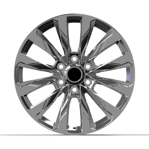 גלגלי רכב בהתאמה אישית 18 20 6x139.7 חישוקי כרום יצוקים בתהליך Flow Formed מסגסוגת אלומיניום לרכב נוסעים, נאבה חזקה במיוחד 24x14 - Product Image 1