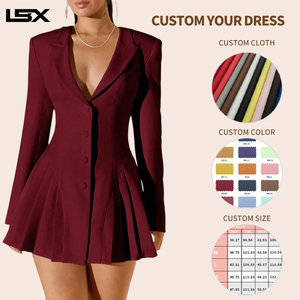 <span class=keywords><strong>Abito</strong></span> Formale di Lusso a Maniche Lunghe in Lino di Alta Qualità per <span class=keywords><strong>Donna</strong></span> con Logo Personalizzato - Product Image 1