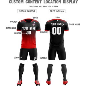Conjunto de Camisetas de Fútbol Personalizadas Unisex para Adultos, Cuello en V, Sublimadas, que Absorben la Humedad, con Nombre del Equipo, Número y Logotipo, Ropa Deportiva de Manga Corta - Product Image 3