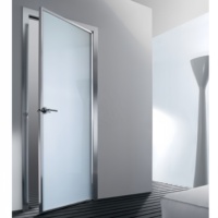 Porte à battant en aluminium au design moderne personnalisé Porte à double vitrage trempé de qualité sonore et résistante à la chaleur et au vent pour maison en vente