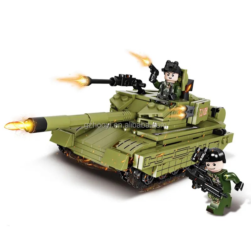 ของเล่นพลาสติกตัวต่อเลโก้สำหรับเด็กของเล่นกองทัพทหาร99A หลักเป็นถังต่อสู้เลโก้รถถังพร้อมกล่องใส่ได้ทั้งชายและหญิงรุ่น Q