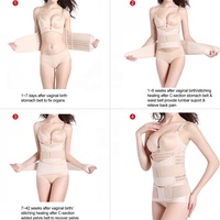 3 en 1, soutien post-partum, récupération de la taille du ventre, ceinture pelvienne, gaine, vêtements de mise en forme du corps