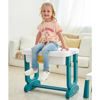 Table à blocs de construction pour enfants avec ensemble de blocs éducatifs, chaise et table DIY pour tout-petits