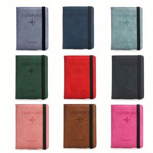 Cartera de Viaje Minimalista Impermeable para Hombre, Funda para Pasaporte de Cuero PU, Ranura para Tarjetas, Bloqueo RFID, Alta Calidad, Portátil - Product Image 3