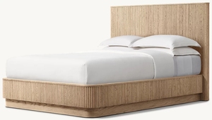 Lit double en bois massif de style américain classique moderne de luxe avec rangement, écologique et durable pour la maison ou la chambre d'hôtel - Product Image 5