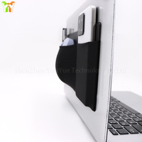 Pochette de rangement adhésive pour souris RR Factory, pochettes pour souris de téléphone, 3 poches, support de souris pour ordinateur portable de bureau, accessoires informatiques