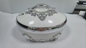 Elegante Olla Térmica Ovalada <span class=keywords><strong>de</strong></span> 4L, 5L, 6L, Recipiente Aislado para Alimentos Calientes, Cazuela Térmica <span class=keywords><strong>con</strong></span> Patas <span class=keywords><strong>de</strong></span> Mármol, Olla para Servir para Cenas Familiares Grandes - Product Image 3