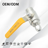 Vanne à boisseau sphérique mini 1/2'' en acier inoxydable SS 304 haute pression pour compresseur d'air - Grande vente