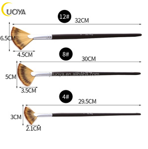 Pinceaux ronds plats LUOYA à poils longs pour l'art, en nylon et manche en bois, haute qualité, vente en gros, meilleur prix pour la <span class=keywords><strong>peinture</strong></span> - Product Image 3