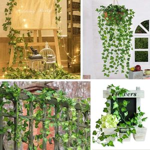 1.8m artificielle lierre vert soie fleur plante nouveau Design suspendu vigne matière plastique pour la <span class=keywords><strong>d</strong></span>écoration intérieure - Product Image 5