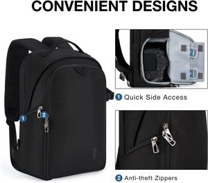 Sac à dos unisexe de marque originale, échantillon gratuit, noir, sac de voyage, fermeture éclair, imperméable, sac à dos pour ordinateur portable de sport - Product Image 2