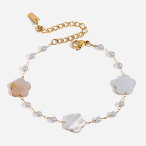 <b>Flower</b> <b>Bracelet</b> Necklace Faux Pearl White Women's Everyday Wear Jinhua Origin - Product Image 1