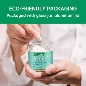 Kunden spezifische Mundwasser tabletten mit Minz geschmack mit anti bakteriellen und PH-ausgleichenden Fluorid-Inhaltsstoffen - Product Image 2