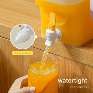 Seau à <span class=keywords><strong>eau</strong></span> froide de grande capacité pour réfrigérateur <span class=keywords><strong>avec</strong></span> robinet en plastique, <span class=keywords><strong>distributeur</strong></span> de boissons froides - Product Image 5
