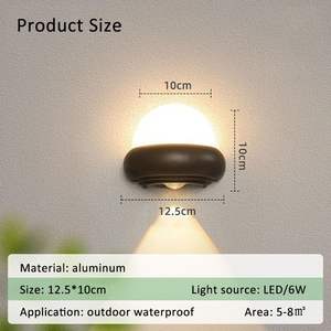 Lámpara de Pared LED Moderna a Prueba de Agua para Uso en Interiores y Exteriores, Luces de Fondo para Cabecera, Elegante, Venta al Por Mayor - Product Image 3