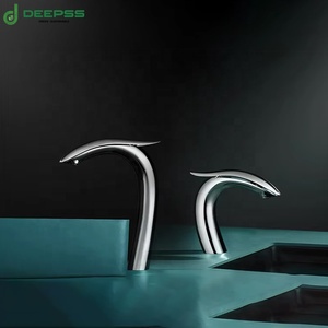 깊은 위생 도자기 고급 tapware 용 모양 디자인 304 스테인레스 스틸 뜨거운 및 차가운 싱크대 수도꼭지 그리포 크로마도 캐스카다 바오 - Product Image 1