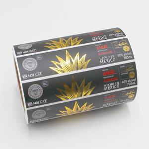 Étiquette personnalisée pour bouteille de vin Autocollant en feuille d'aluminium Autocollants d'étiquette personnalisée imperméables Feuille d'argent Estampage Autocollant de logo en relief - Product Image 4