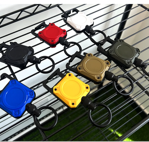 <span class=keywords><strong>Porte</strong></span>-clés rétractable rectangle avec bobine de <span class=keywords><strong>porte</strong></span>-<span class=keywords><strong>badge</strong></span> à fermeture magnétique avec ouvre-bouteille à cordon solide - Product Image 3