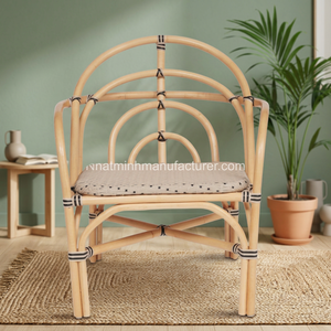 Chaise pour enfants tissée en rotin naturel, écologique et saine, meubles pour enfants, chaise d'étude, chaise de fête - Product Image 4