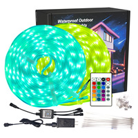 Bande lumineuse WiFi Alexa Google Home Support Smart RGB 5m 10m 15m Bande LED Contrôle à distance Application Musique Synchronisation Bande lumineuse LED 12V