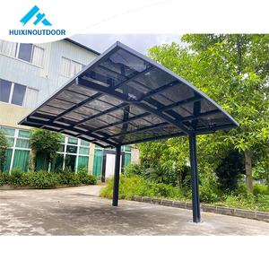 Cochera de aluminio personalizada con techo de policarbonato y marco de metal Madera tratada a presión para el hogar Garaje o cobertizo Refugio de automóviles - Product Image 4