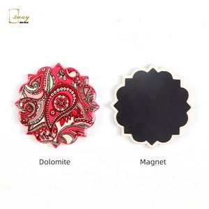 Théière personnalisable OEM, souvenir imprimé, cadeau artisanal en céramique, aimant de réfrigérateur unique, autocollant <span class=keywords><strong>mandala</strong></span> - Product Image 2