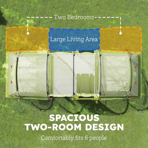 Tente de glamping gonflable <span class=keywords><strong>4</strong></span> saisons coupe-vent, installation facile, tissu Oxford - pour le camping - Product Image 2