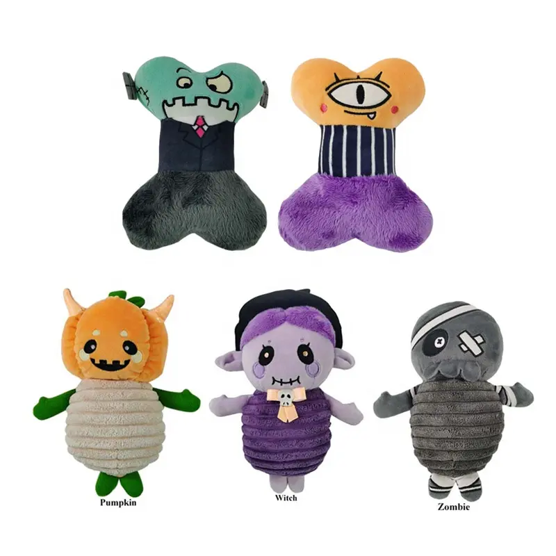 Personnalisé Halloween peluche citrouille zombie sorcière poupées drôle cheveux-élever Halloween jouet