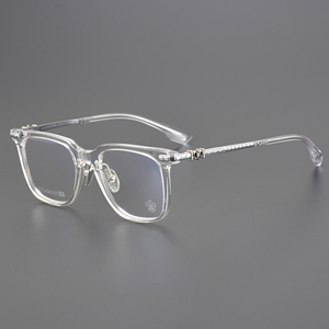 CH8141 Nouveauté 2024 Monture de Lunettes de Lecture Unisexe, Robuste et Durable, Forme Rectangulaire Géométrique, Noire Texturée, pour Ordinateur et Verres de Prescription - Product Image 1