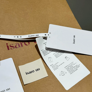 Phong cách tùy chỉnh giấy trắng nhãn hangtags cho quần áo giày mũ với logo thương hiệu - Product Image 1