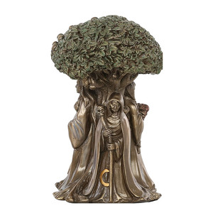 5 pouces Coulée À Froid Statue En Bronze avec Lune Déesse Statue Arbre de Vie - Product Image 2